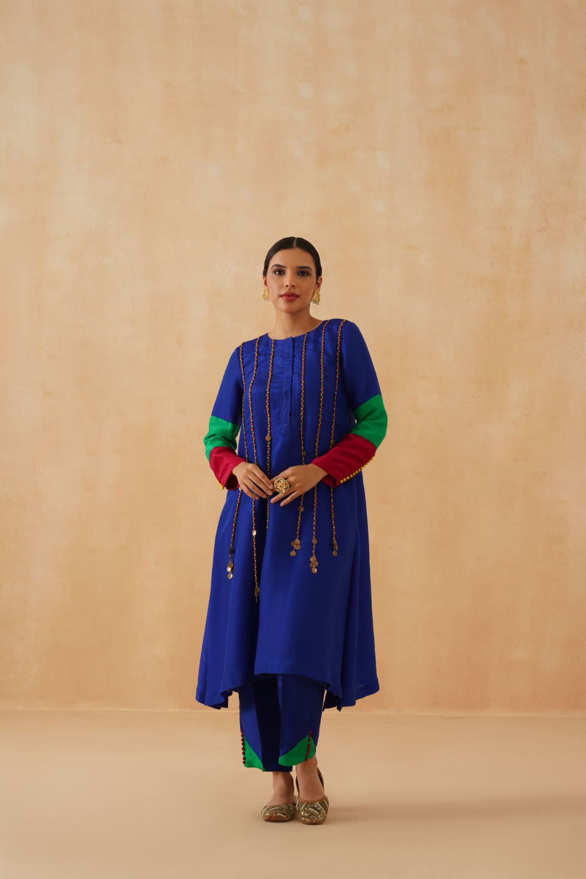 Blue Braid Kurta Set