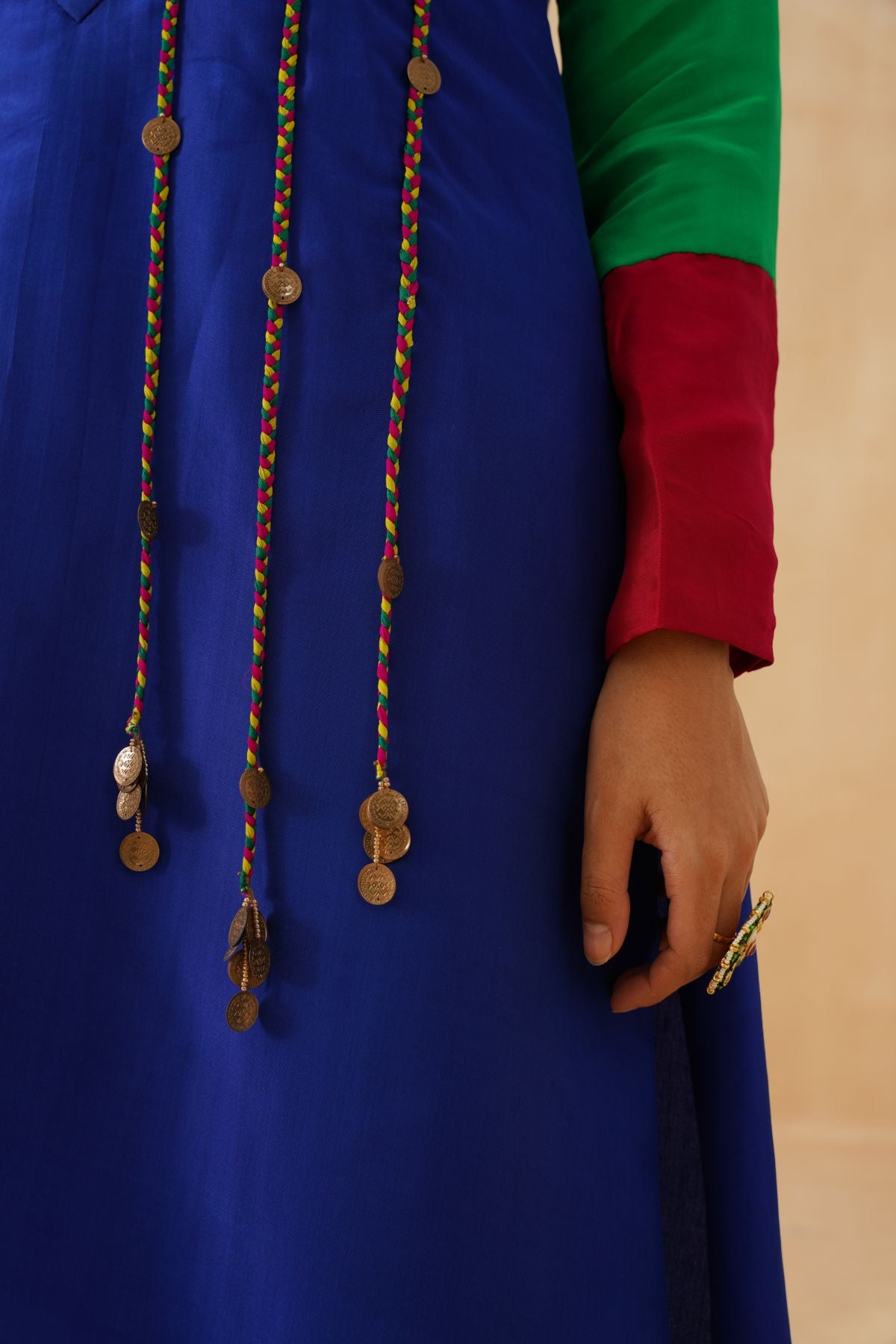 Blue Braid Kurta Set