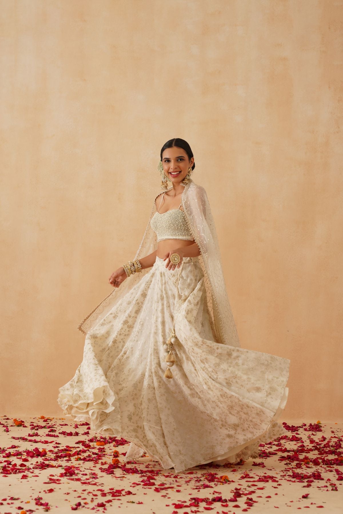 Ivory Lehenga Set