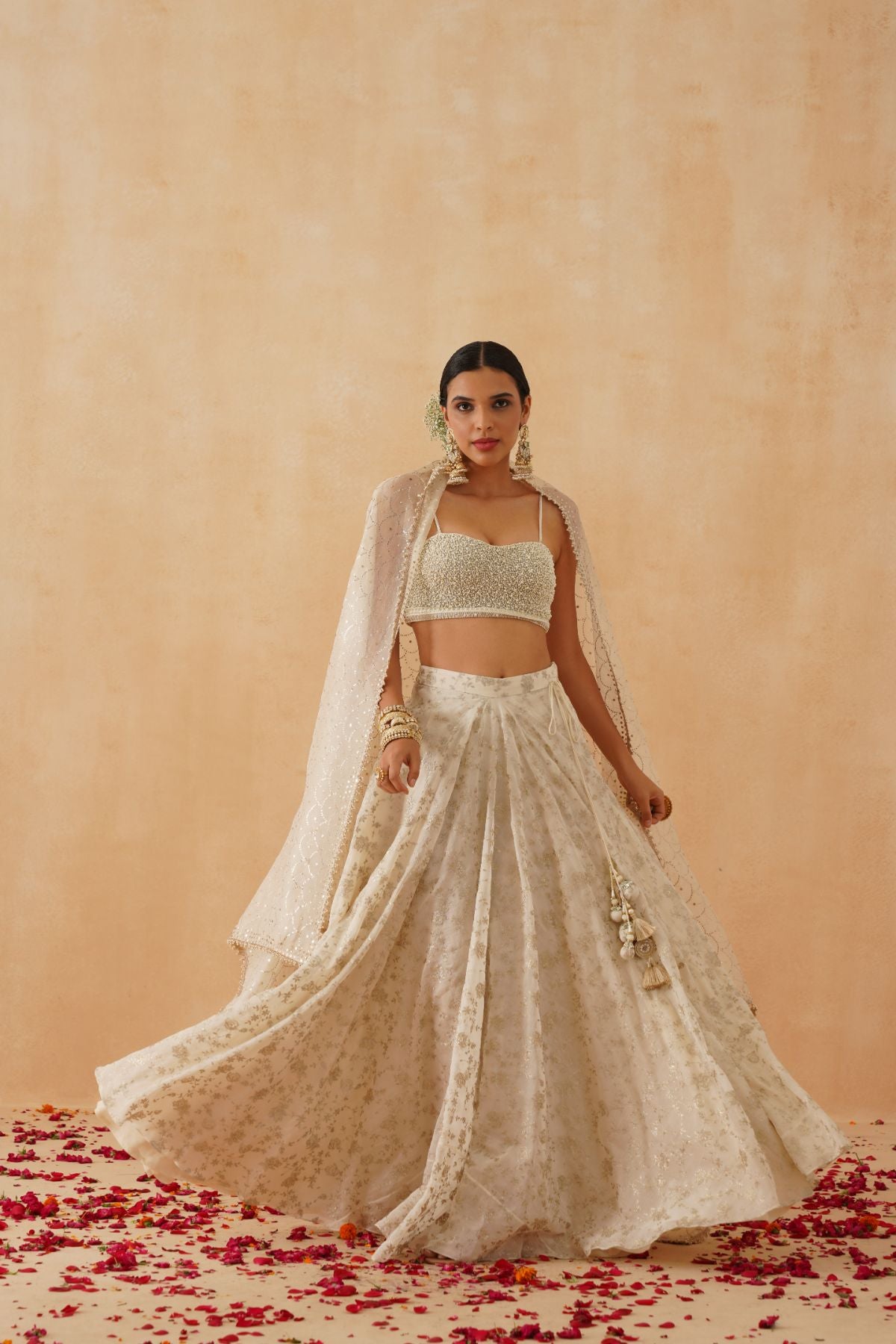 Ivory Lehenga Set