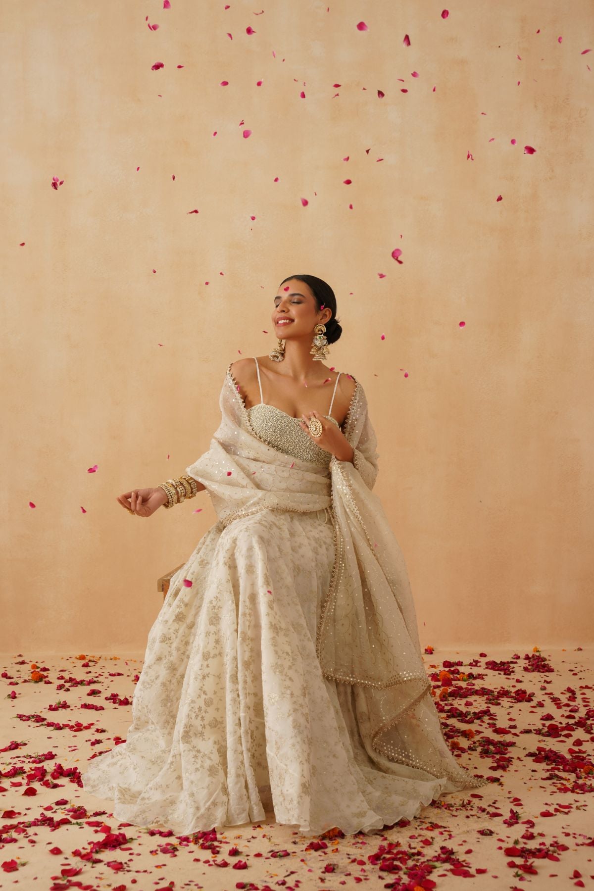 Ivory Lehenga Set