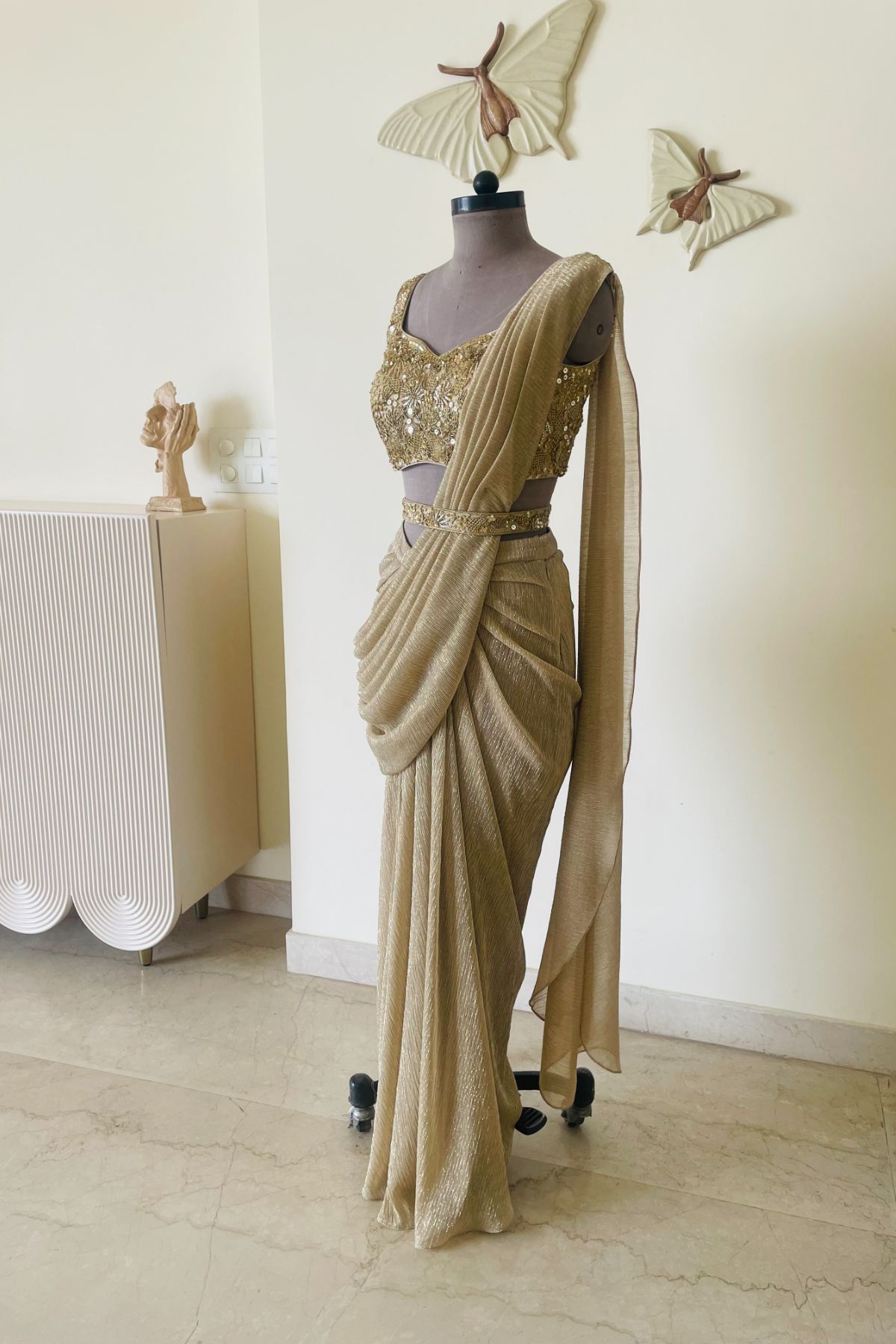 Gold Drape Saree