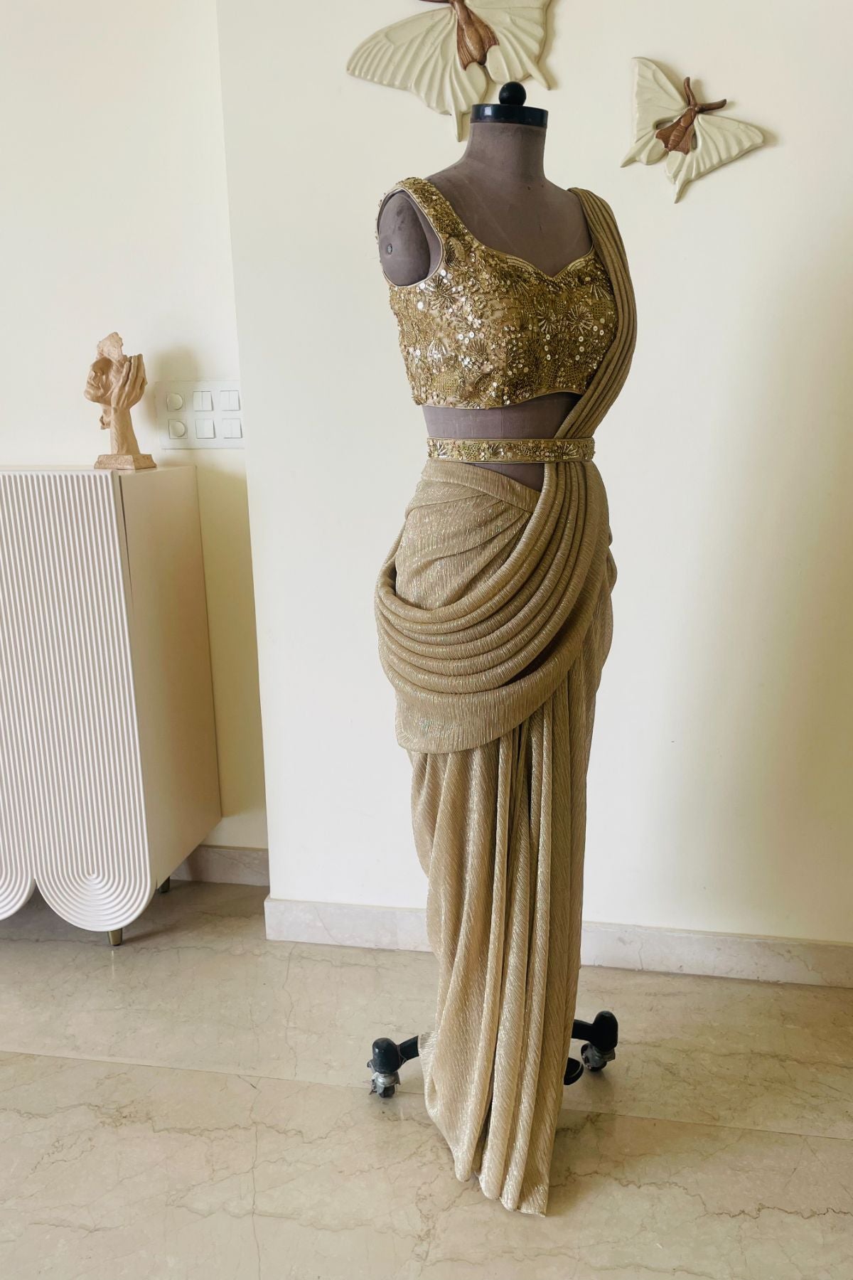 Gold Drape Saree