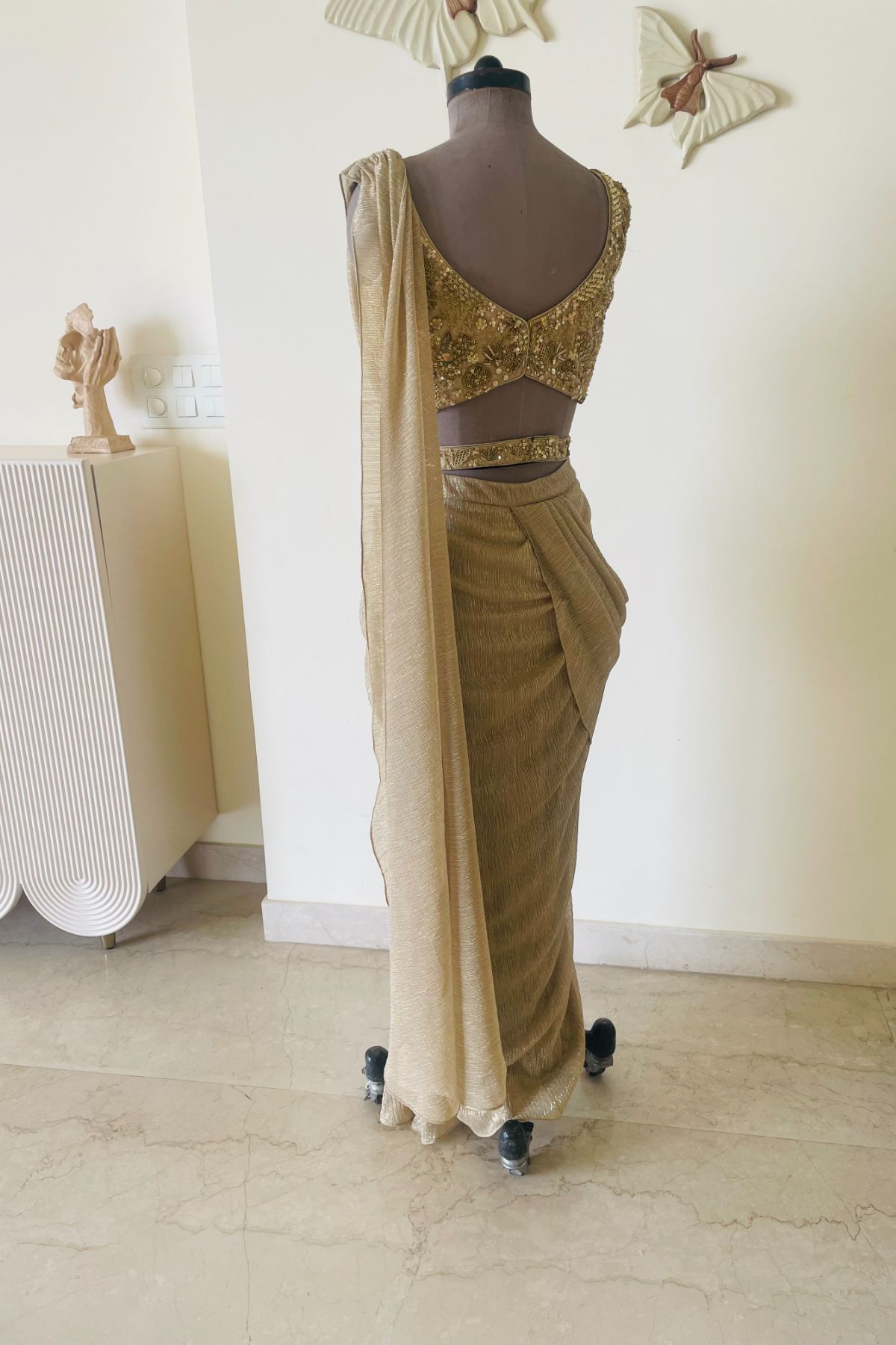 Gold Drape Saree