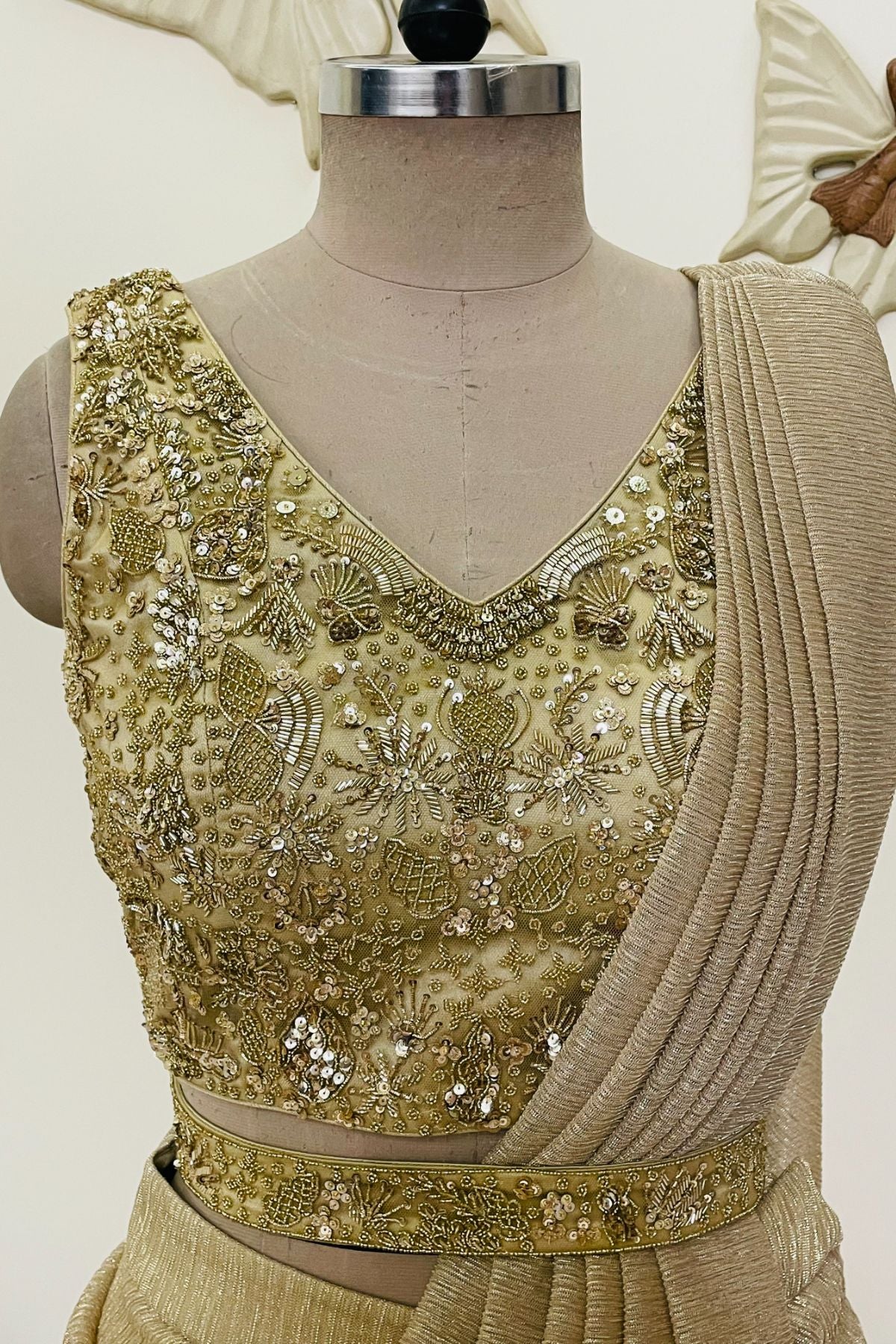 Gold Drape Saree