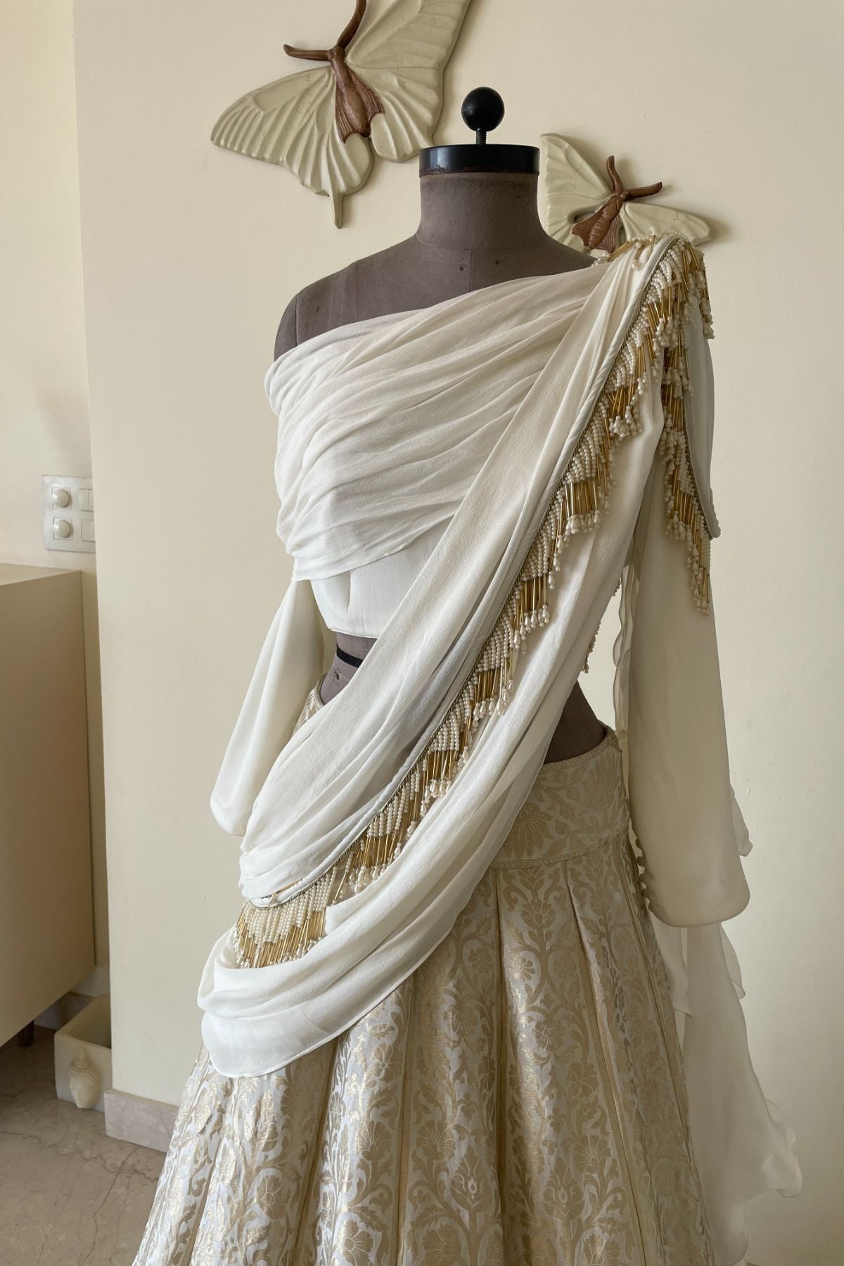 Draped Benarasi Lehenga