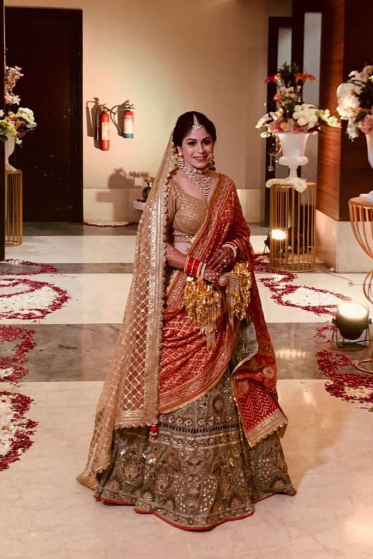 Olive Peacock Lehenga