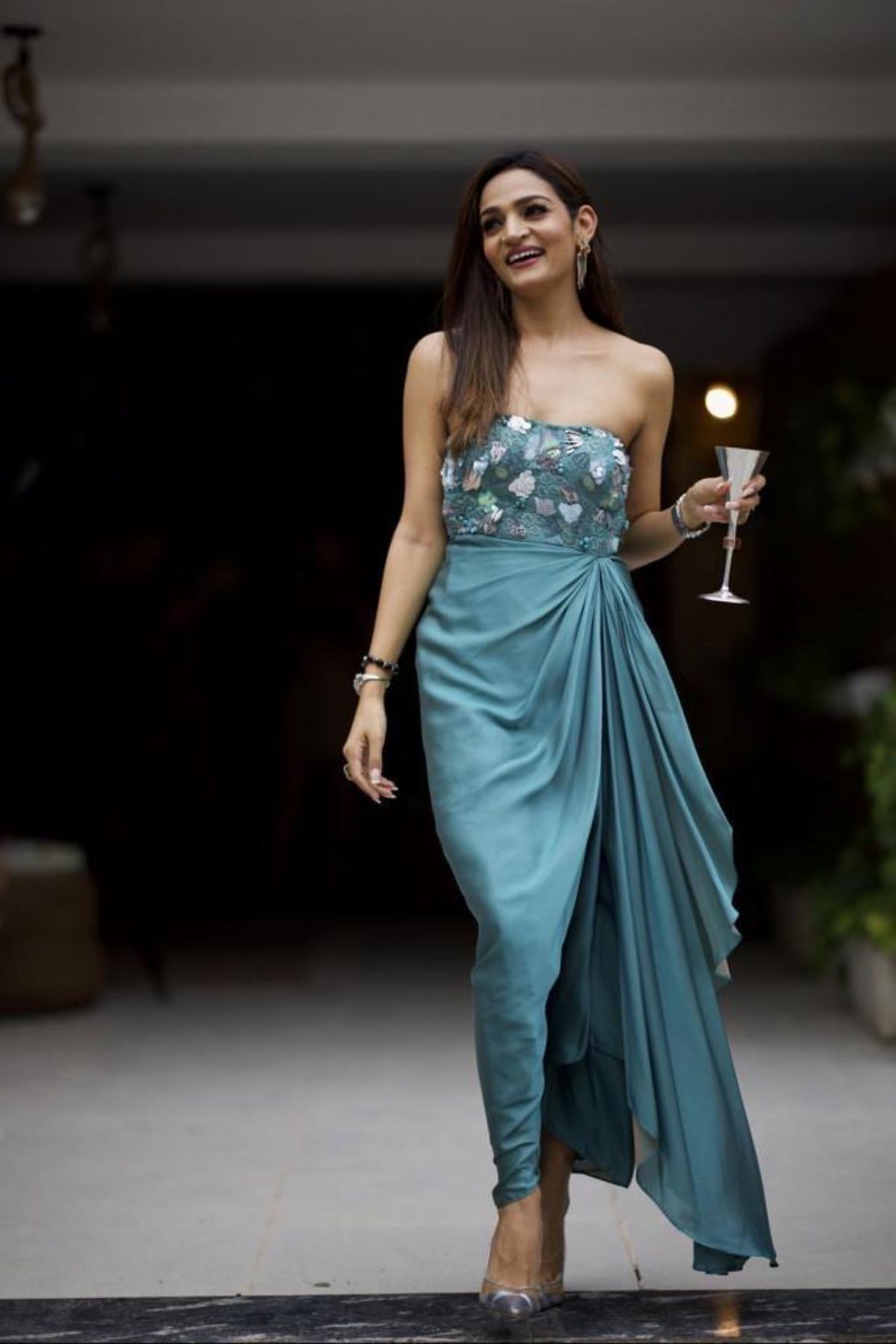 Ocean Drape Gown